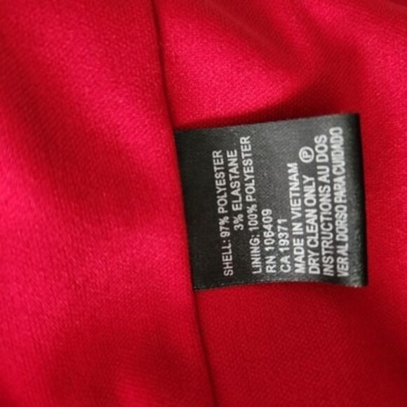 TAHARI Sleeveless Asymmetrical Ruched Sheath Dress Women's Size 8 Burgundy Red - Picture 10 of 12